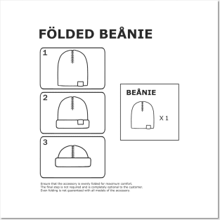 How to Fold a Beanie Instruction Manual Posters and Art